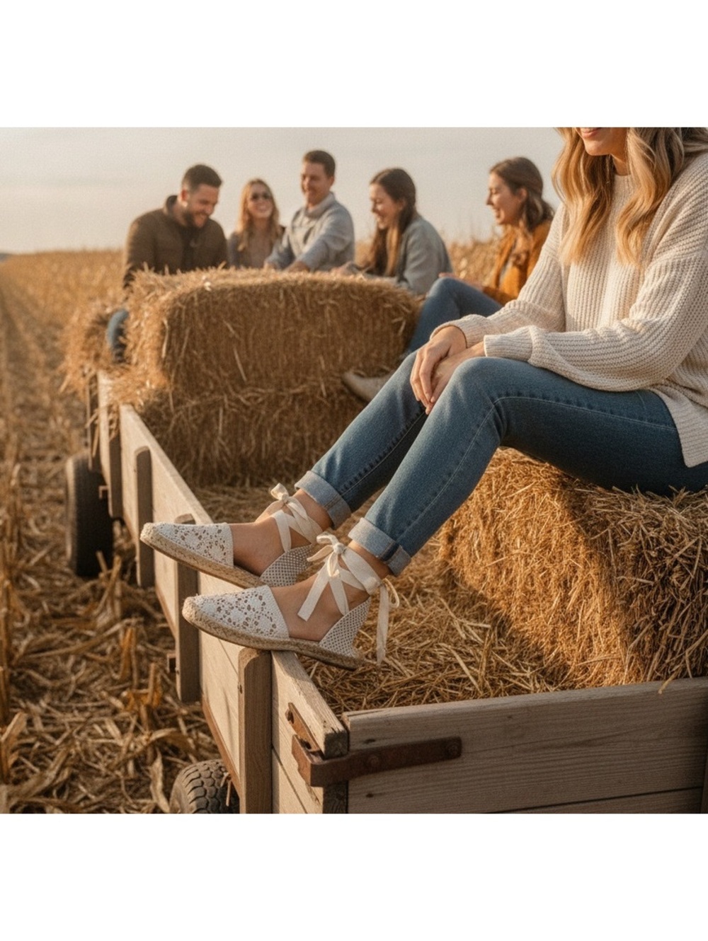 Soludos Crochet Lace Espadrille Sandals with Ankle Tie